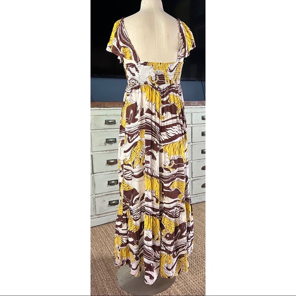 Anthropologie Whimsical Panther Maxi Dress M - Picture 11 of 16